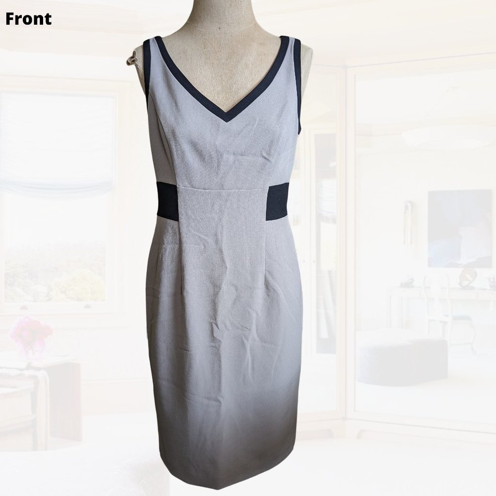 [EUC] Kasper Sleeveless Sheath Dress - Size 4 (Beige & Black)